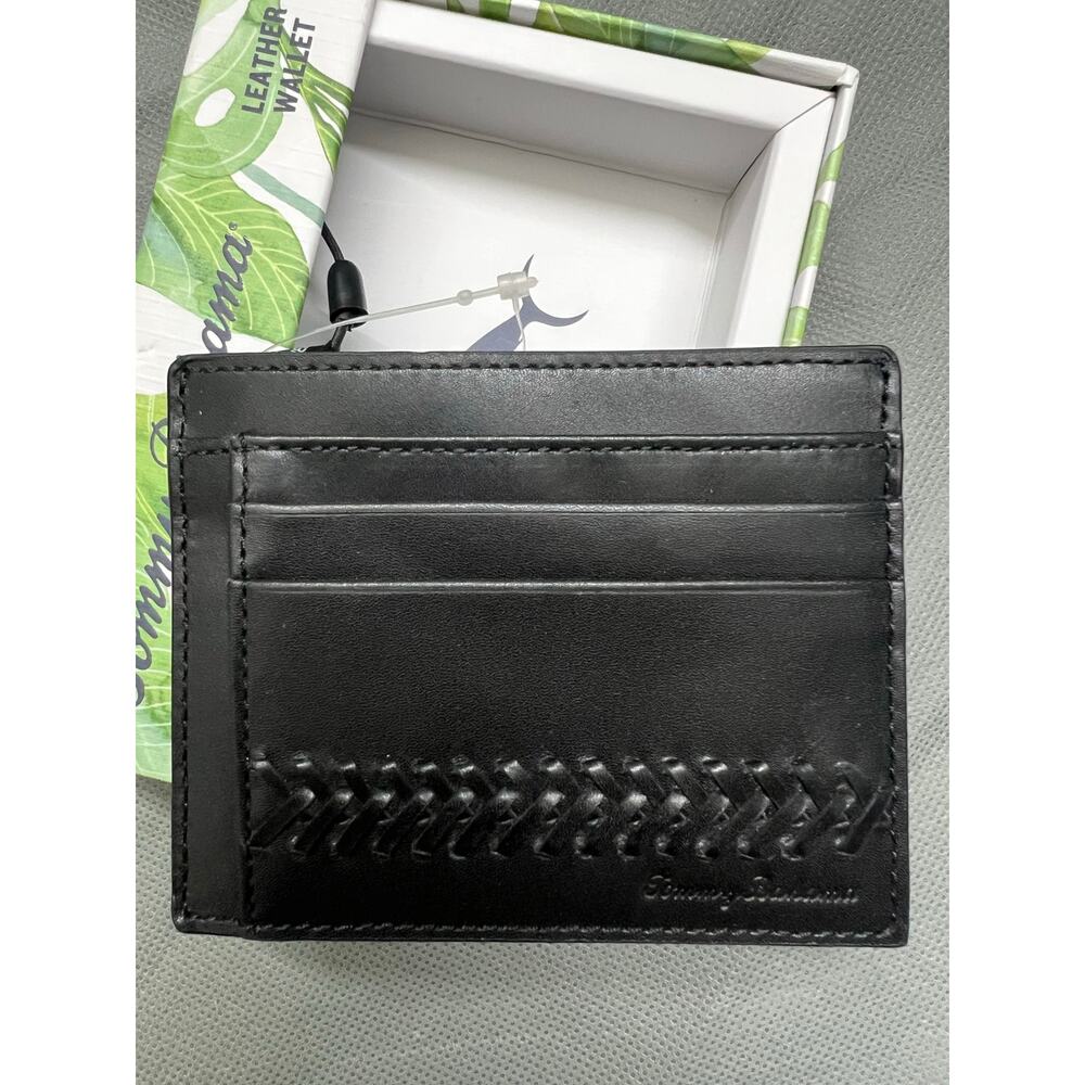 NWT Tommy Bahama Brown Leather Card Case in Gift Box